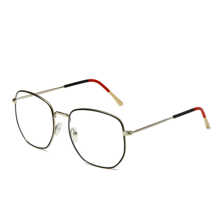 Fashion Men And Women Trend Metal Frame Polygonal Glasses