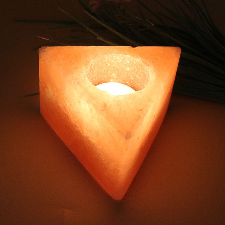 Himalayan Rose Salt Lamp Candle Holder Romantic Candle Light Dinner Candle Holder