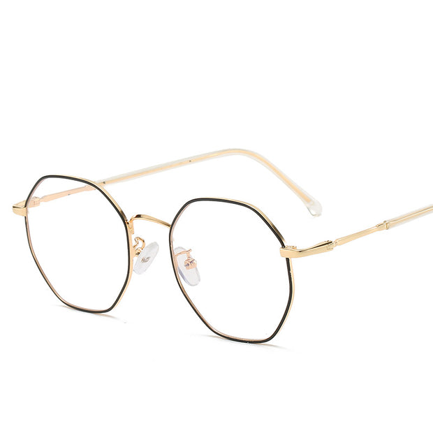 Irregular Geometric Anti-blue Light Alloy Frame Splicing Glasses