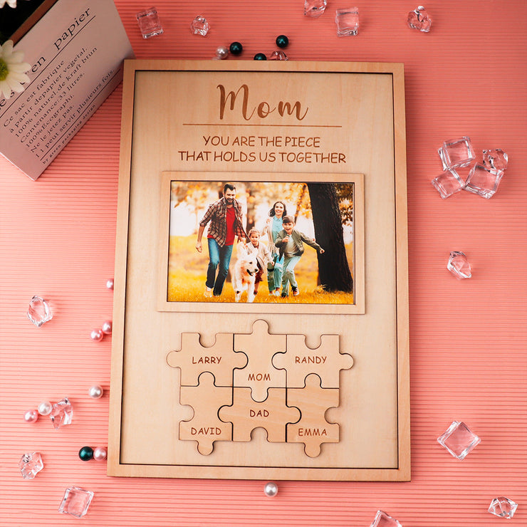 Mother's Day Gift Wooden Puzzle Frame Personalized DIY Commemorative Gift