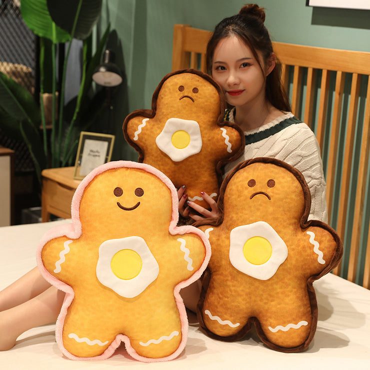 Soft Cute Gingerbread Man Throwing Pillow Plush Toy