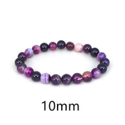 Bracelet En Pierre Naturelle Violet Pour Femme