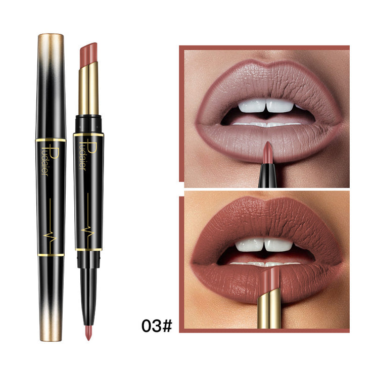 Matte Double-headed Lipstick Lip Liner Lip Lacquer