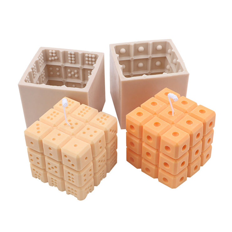 New Silicone Square Dice Candle Mold Aromatherapy Candle