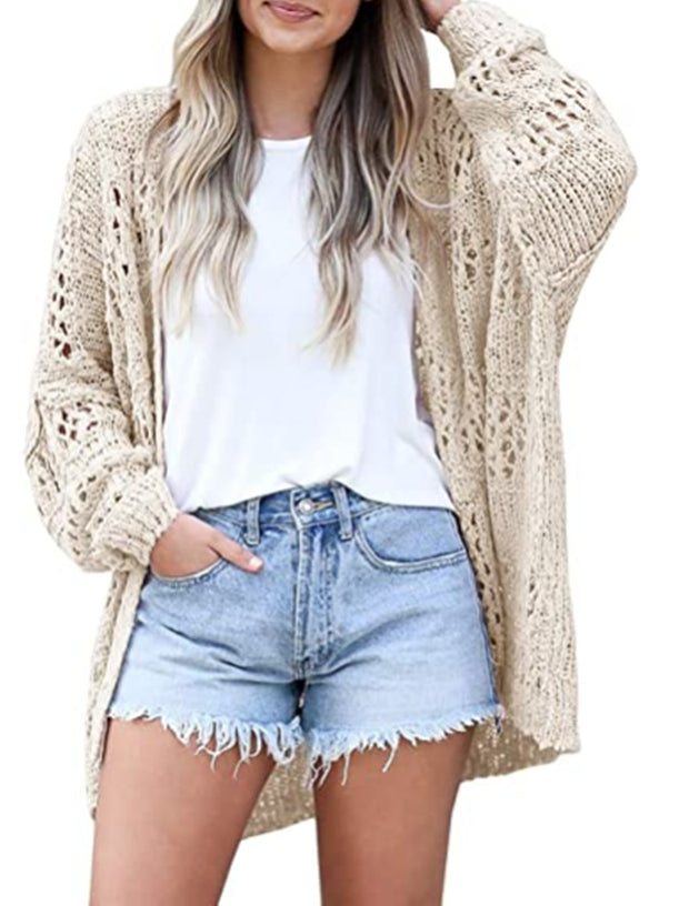 Long-sleeved Lightweight Loose Cardigan Sweater