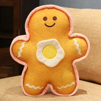 Soft Cute Gingerbread Man Throwing Pillow Plush Toy