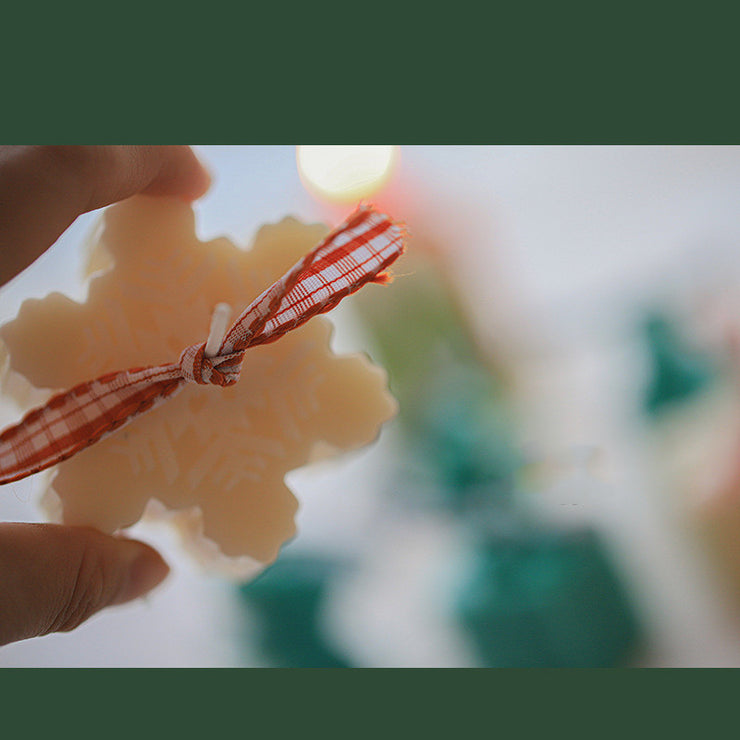 Scented Candle Homemade Handmade Gift Snowflake Gingerbread Man